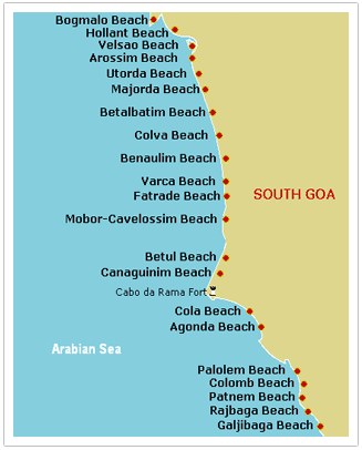 South Goa Beaches Map Map Of Goa [Visual Guide]